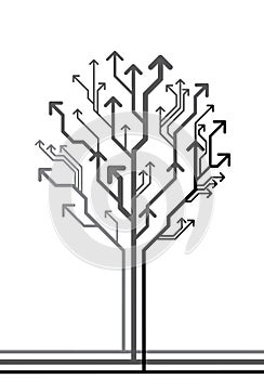 Vector tree made of arrows