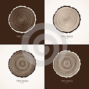 Vector tree rings conceptual background