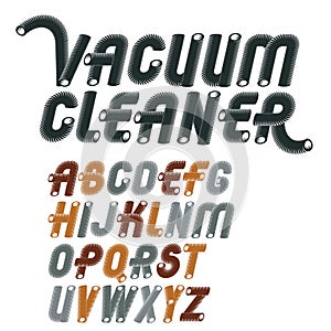 Vector trendy capital English alphabet letters collection. Retro