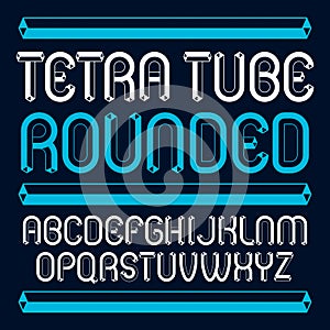 Vector trendy modern capital, uppercase alphabet letters, abc collection. Unlike rounded type font, script from a to z can be used