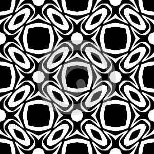 Vector triangels black and white ornaments illustration