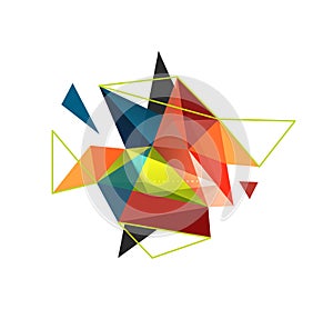 Vector triangle abstract background, low poly concept