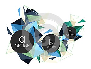 Vector triangle abstract background, low poly concept