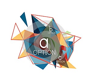 Vector triangle abstract background, low poly concept