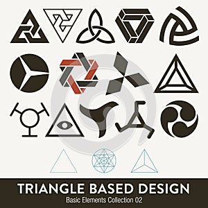 Vector triangle based design elments