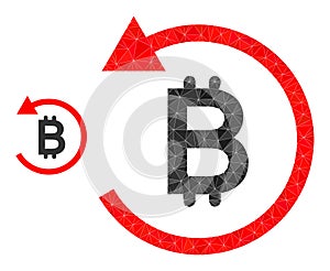 Vector Triangle Filled Bitcoin Chargeback Icon