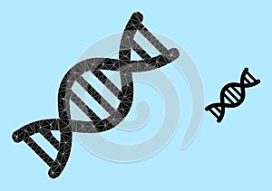 Vector Triangle Filled Genome Molecule Icon
