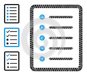 Vector Triangle Filled List Page Icon with Other Icons