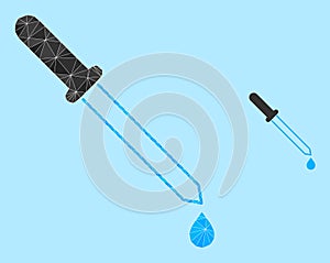 Vector Triangle Filled Pipette Icon