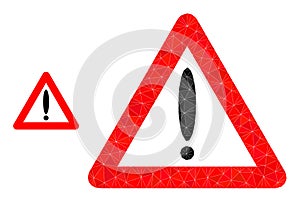 Vector Triangle Filled Warning Sign Icon