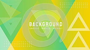 Vector Triangle Gradient abstract Background yellow green theme
