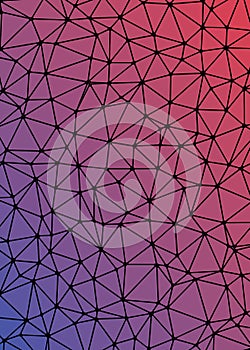 Abstract Low Polygon gradient Generative Art background illustration