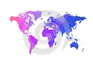 Vector triangle world map. Globe triangle concept. World map concept