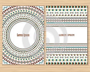 Vector tribal aztec banners