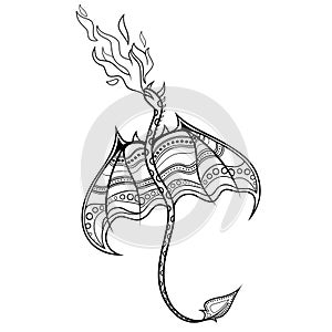 Vector Tribal Decorative Dragon