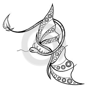 Vector Tribal Decorative Dragon