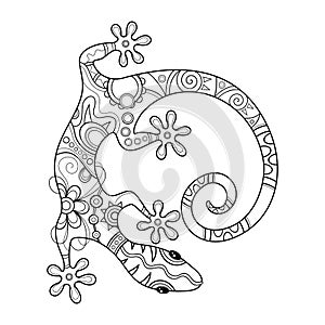 Vector Tribal Decorative Lizard