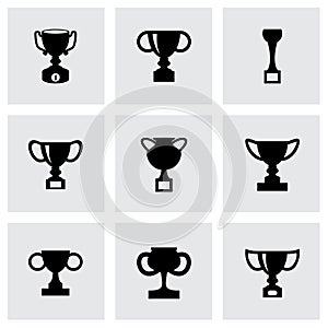Vector trophy icon set