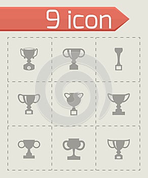 Vector trophy icon set