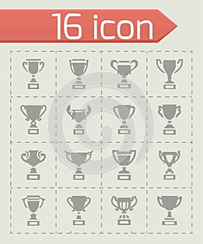 Vector Trophy icon set