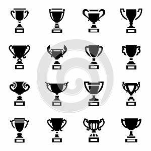 Vector Trophy icon set