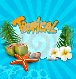 Vettore tropicale formato pubblicitario destinato principalmente all'uso sui siti web 
