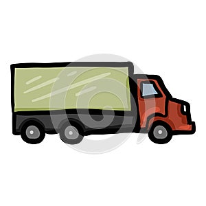 Vector Truck Doodle Icon