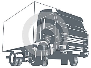 Vector truck silhouette