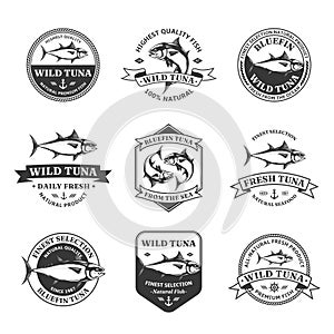 Vector tuna logo and design elements