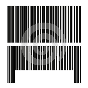 Two style of fake bar code, at white background