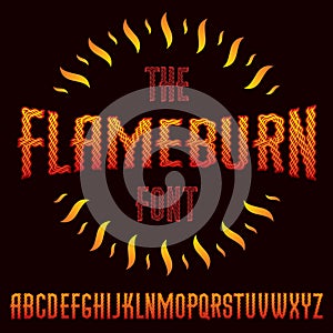 Vector typescript made with hot flaming design
