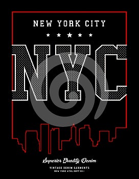 Vector typograhy nyc