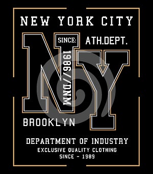Vector typograhy ny