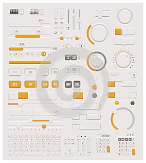 Vector UI dials set