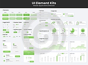 Vector UI Elements kit for website template and Mobile Application