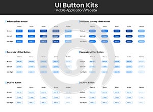 Vector UI Elements kit for website template and Mobile Application