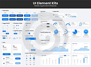 Vector UI Elements kit for website template and Mobile Application