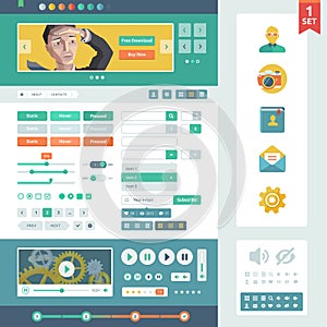 Vector UI elements for web and mobile.