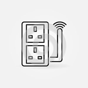 Vector UK Smart socket concept icon in outline style