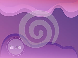 Vector ultra violet and purple background with parallax effect - photo