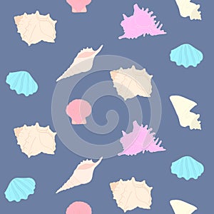vector Underwater World Pattern on blue background