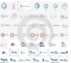 Vector universal mega set of company logos