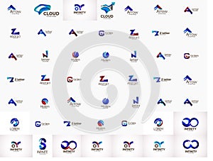 Vector universal mega set of company logos