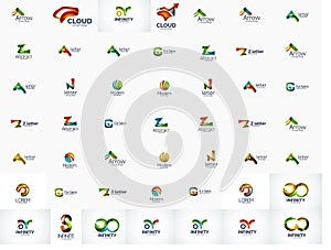 Vector universal mega set of company logos