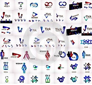 Vector universal mega set of company logos