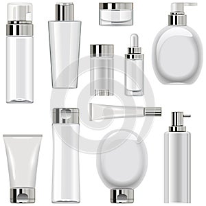 Vector Unlabeled Cosmetic Packaging Set 2