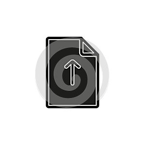 Vector Upload file icon - file document symbol - document arrow illustration