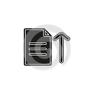 Vector Upload file icon - file document symbol - illustration