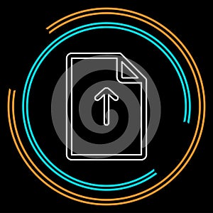 Vector Upload file icon - file document symbol