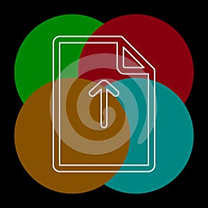 Vector Upload file icon - file document symbol